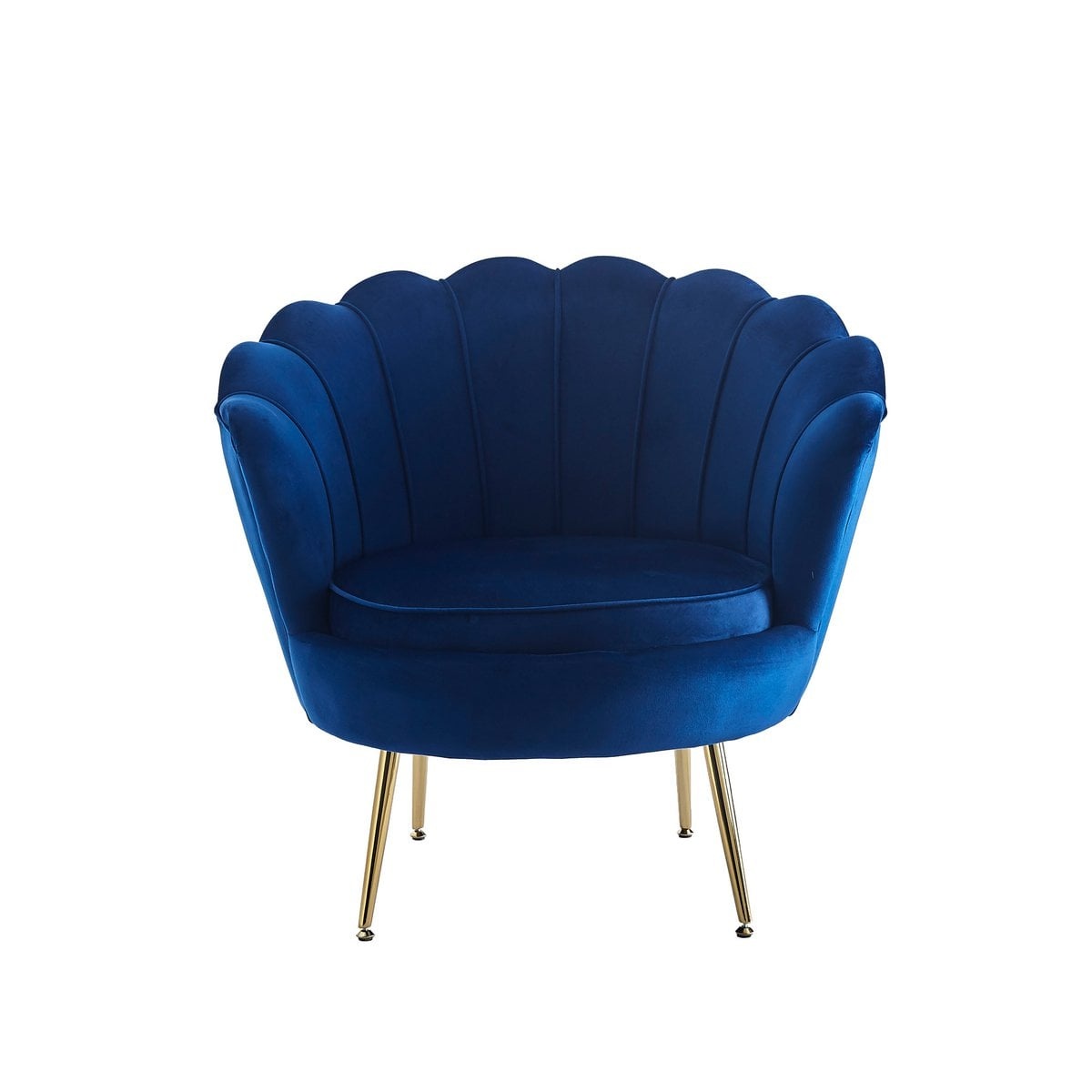 SalesFever Kuipfauteuil gemaakt van donkerblauw fluweel