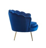 SalesFever Kuipfauteuil gemaakt van donkerblauw fluweel