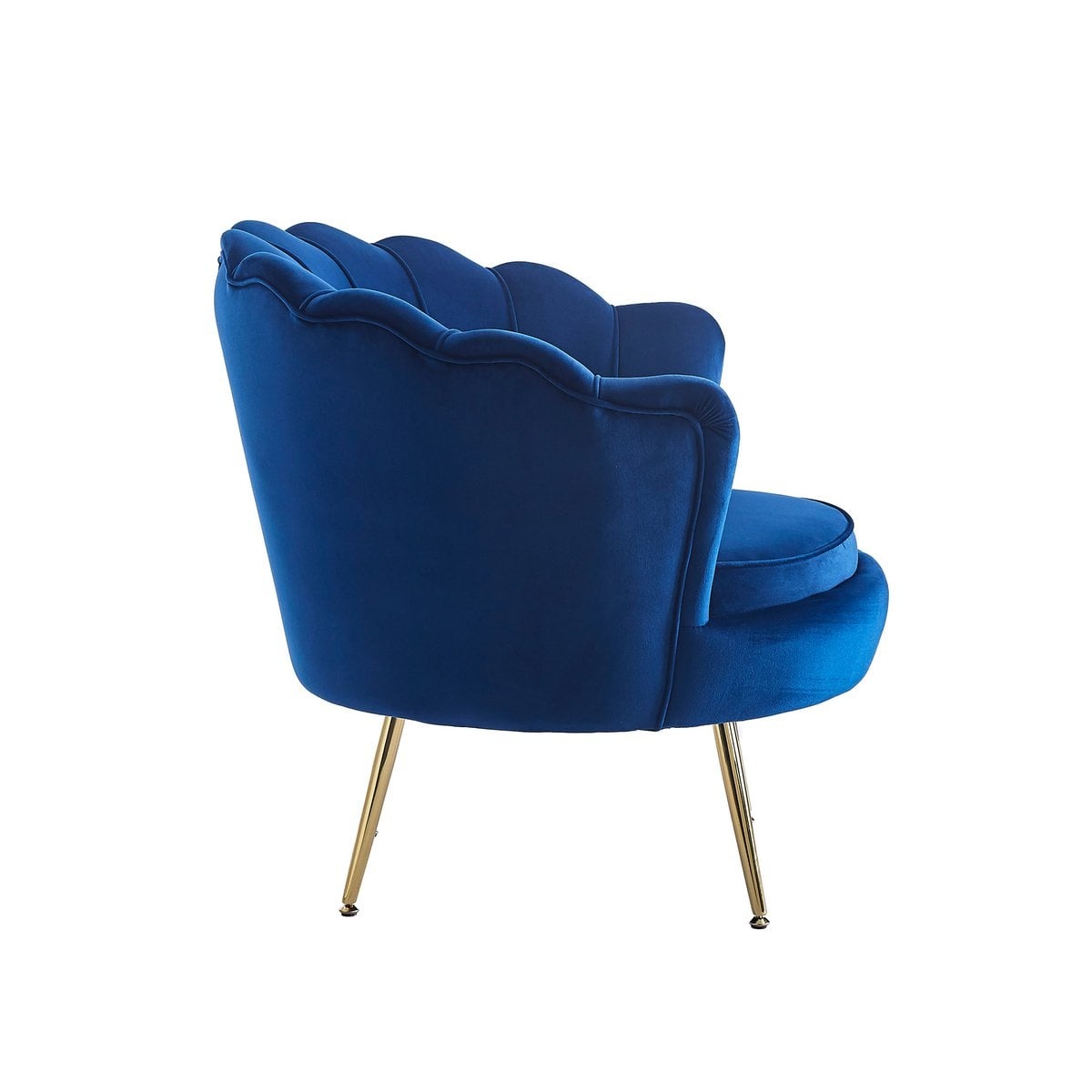 SalesFever Kuipfauteuil gemaakt van donkerblauw fluweel