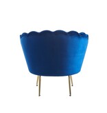 SalesFever Kuipfauteuil gemaakt van donkerblauw fluweel