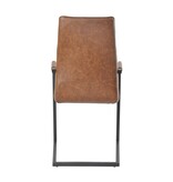 SalesFever Eetkamerstoel, set van 2, lichtbruin, imitatieleer look