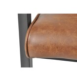 SalesFever Eetkamerstoel, set van 2, lichtbruin, imitatieleer look