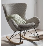 SalesFever Schommelstoel grijs met structuurstof