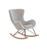 SalesFever Schommelstoel grijs met structuurstof