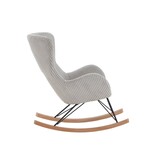 SalesFever Schommelstoel grijs met structuurstof