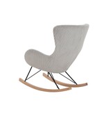 SalesFever Schommelstoel grijs met structuurstof