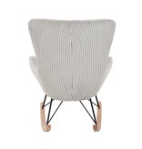 SalesFever Schommelstoel grijs met structuurstof