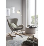 SalesFever Schommelstoel grijs met structuurstof