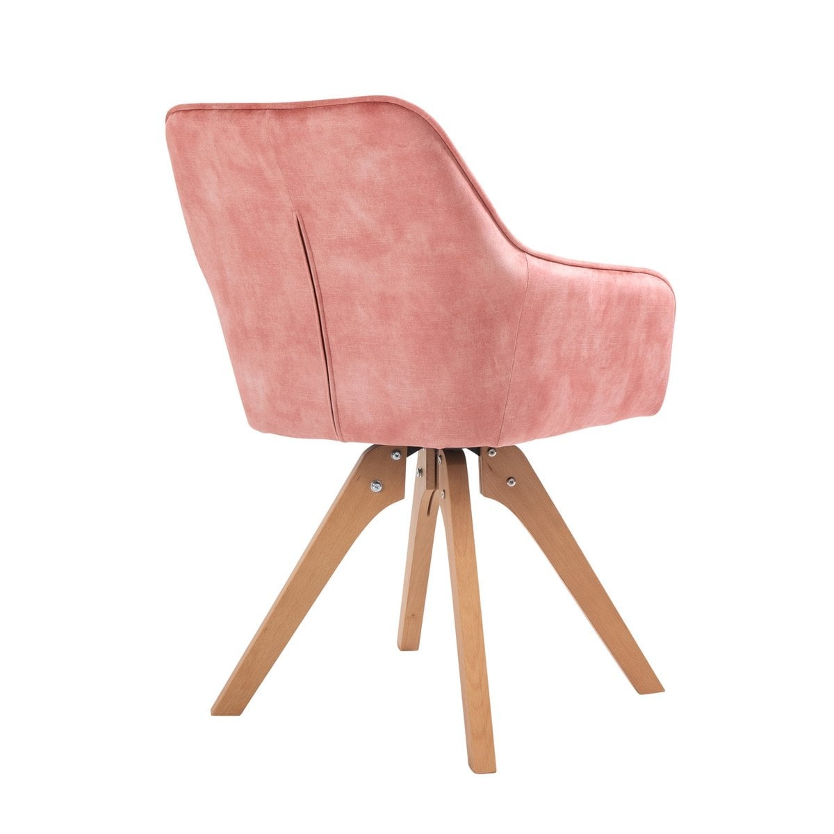 SalesFever Fauteuil vintage fluweel velours, roze