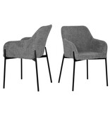 KantoormeubelenPlus Set van 2 fauteuils met bouclé hoes