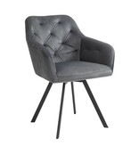SalesFever Fauteuil met 360° draaifunctie Grijs
