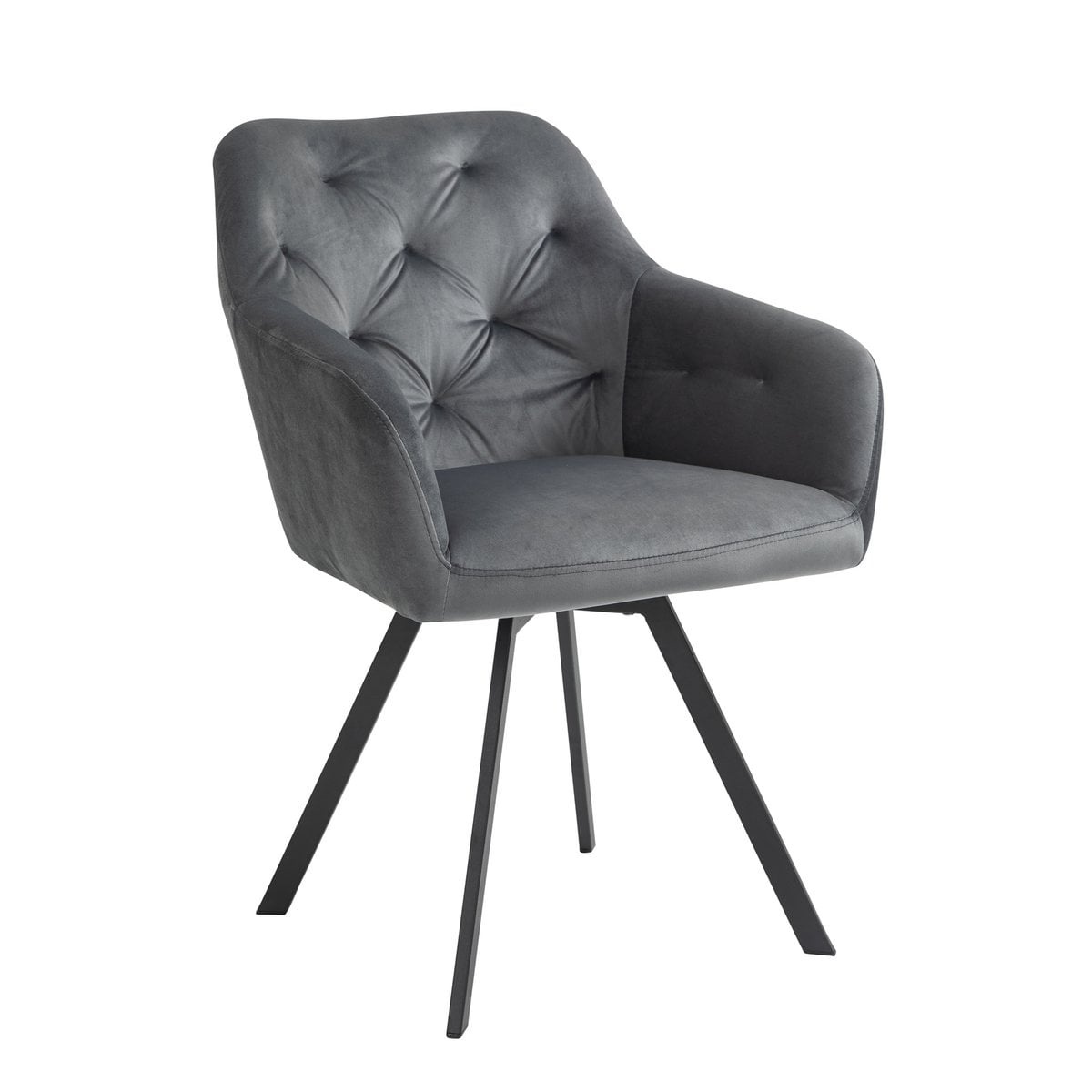 SalesFever Fauteuil met 360° draaifunctie Grijs