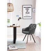 SalesFever Fauteuil met 360° draaifunctie Grijs