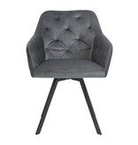 SalesFever Fauteuil met 360° draaifunctie Grijs