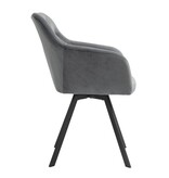 SalesFever Fauteuil met 360° draaifunctie Grijs