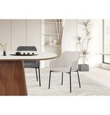 KantoormeubelenPlus Set van 2 fauteuils met bouclé hoes