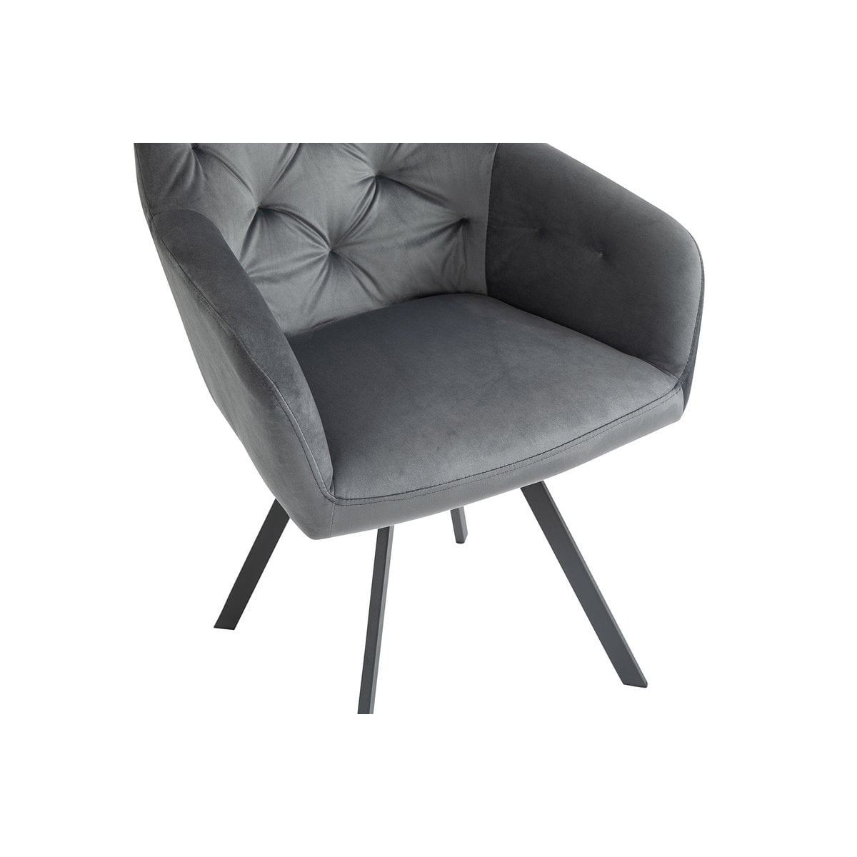 SalesFever Fauteuil met 360° draaifunctie Grijs
