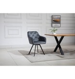 SalesFever Fauteuil met 360° draaifunctie Grijs
