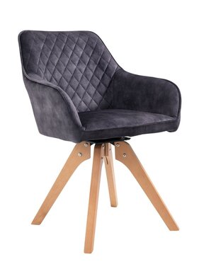 SalesFever Fauteuil vintage fluweel velours, zwart