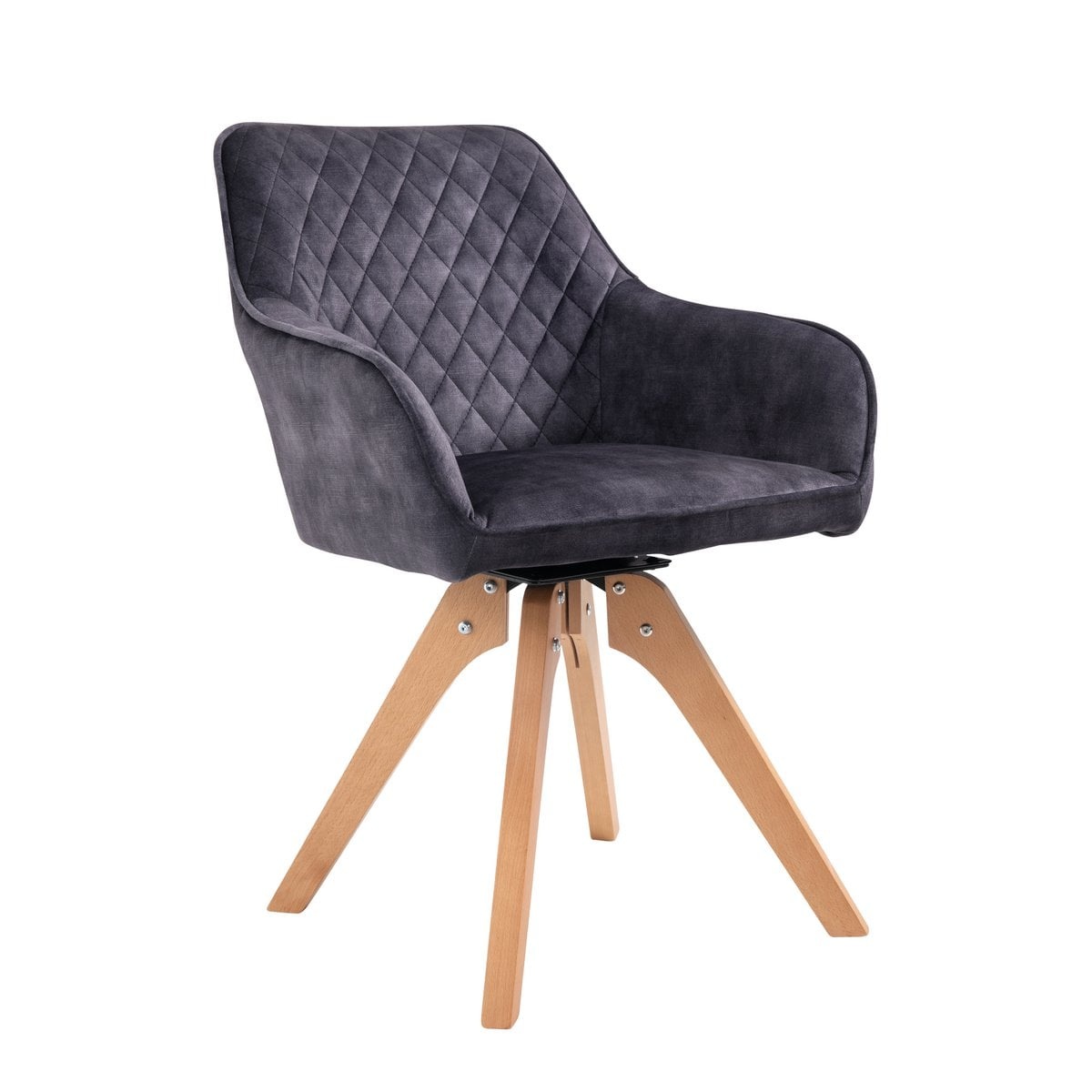 SalesFever Fauteuil vintage fluweel velours, zwart