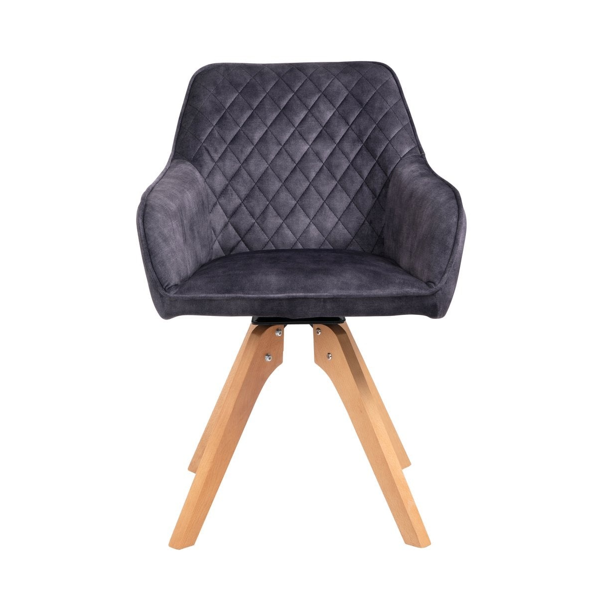 SalesFever Fauteuil vintage fluweel velours, zwart