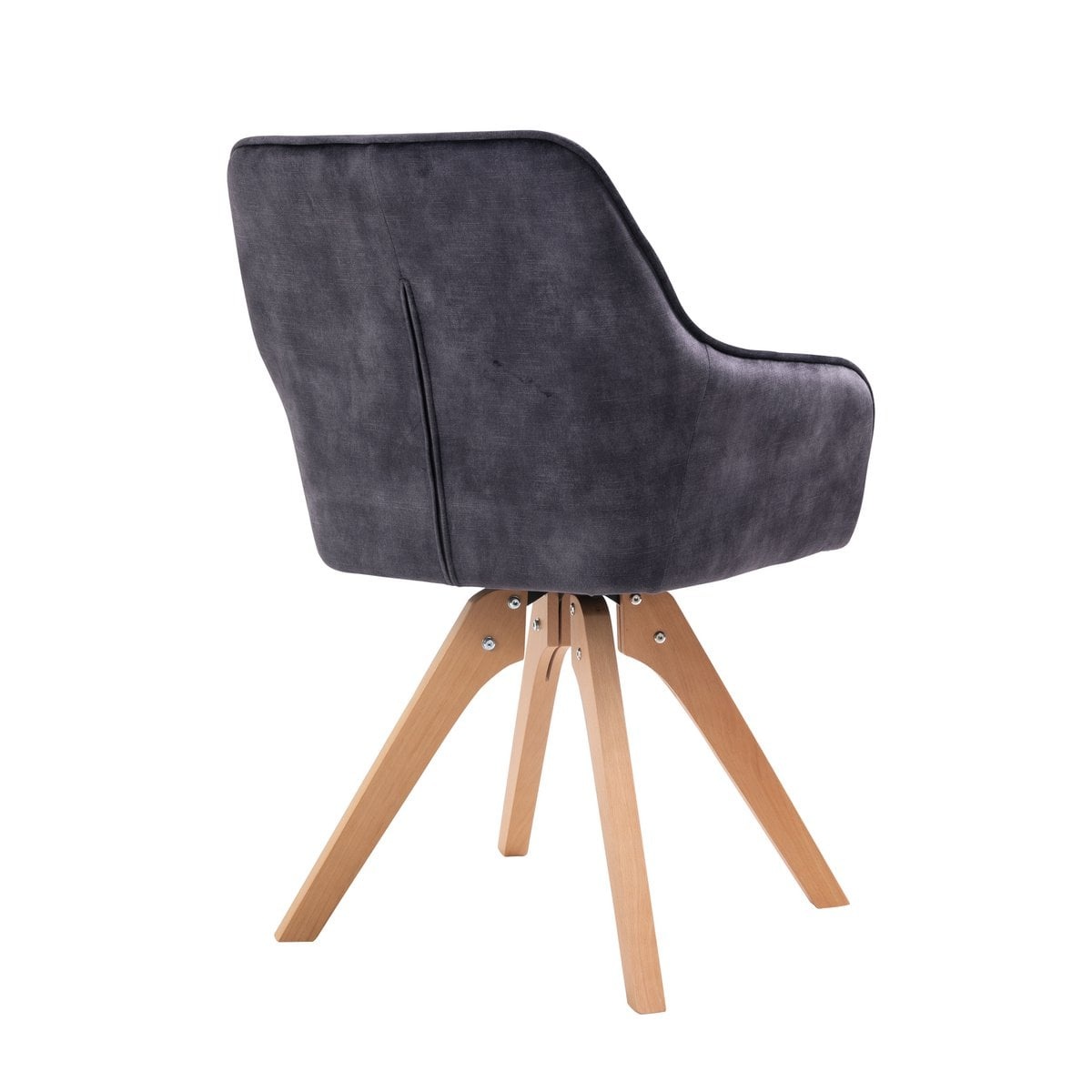 SalesFever Fauteuil vintage fluweel velours, zwart