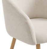 SalesFever Fauteuilset van 2 structuurstof beige