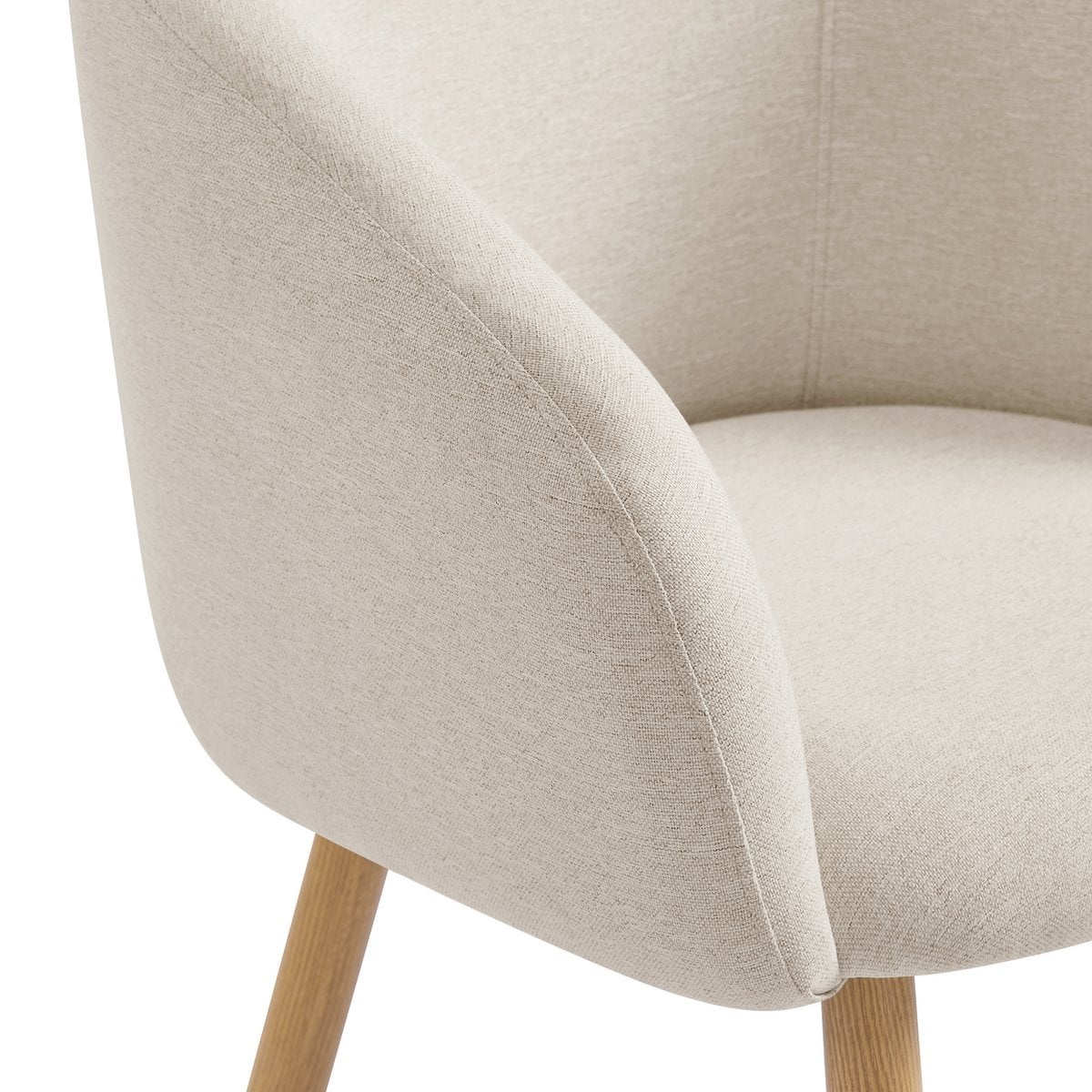 SalesFever Fauteuilset van 2 structuurstof beige