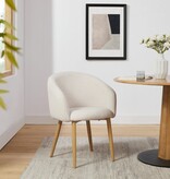 SalesFever Fauteuilset van 2 structuurstof beige