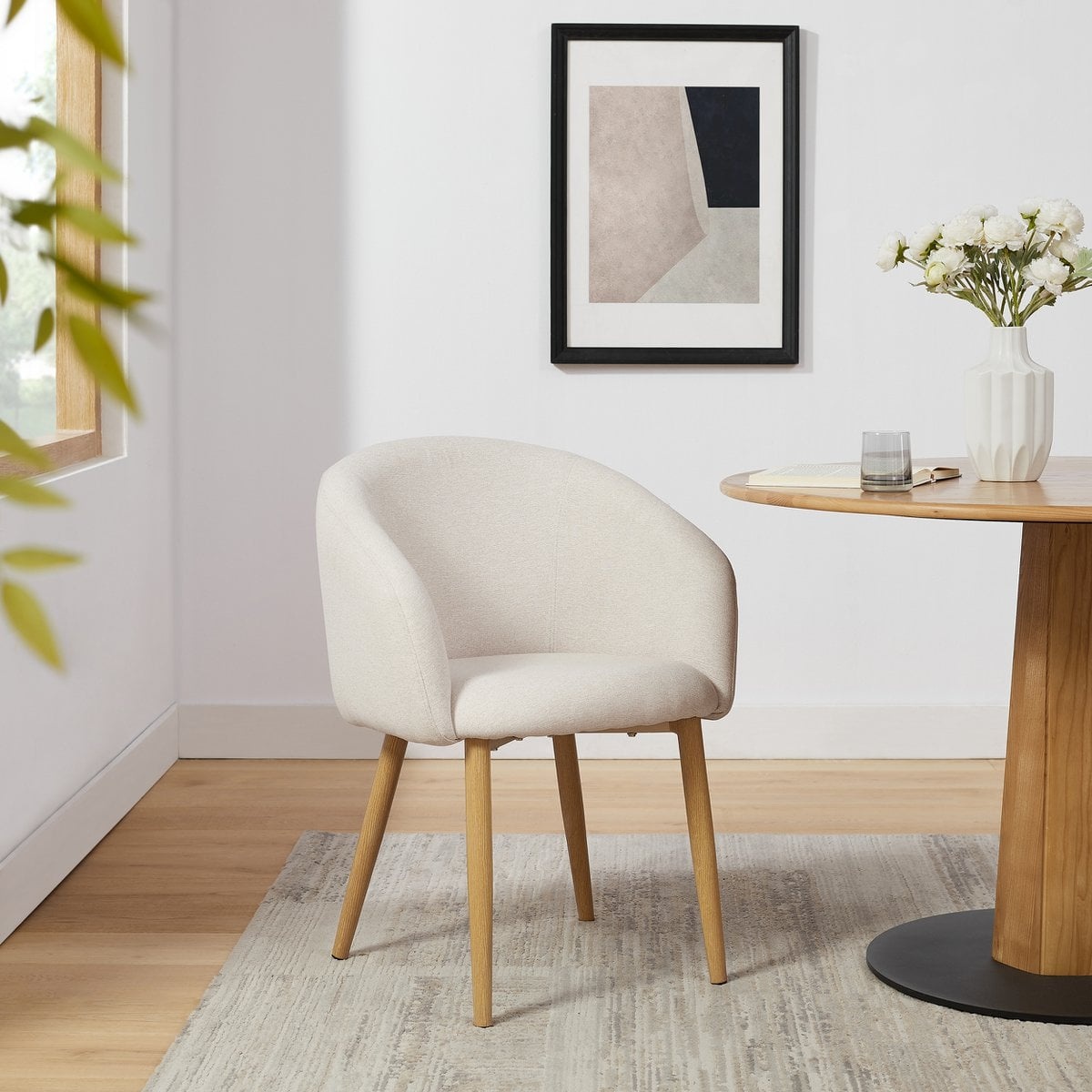 SalesFever Fauteuilset van 2 structuurstof beige