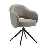 KantoormeubelenPlus Armstoel Cord-Optics lichtgrijs