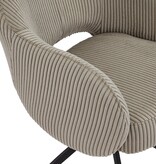 KantoormeubelenPlus Armstoel Cord-Optics lichtgrijs