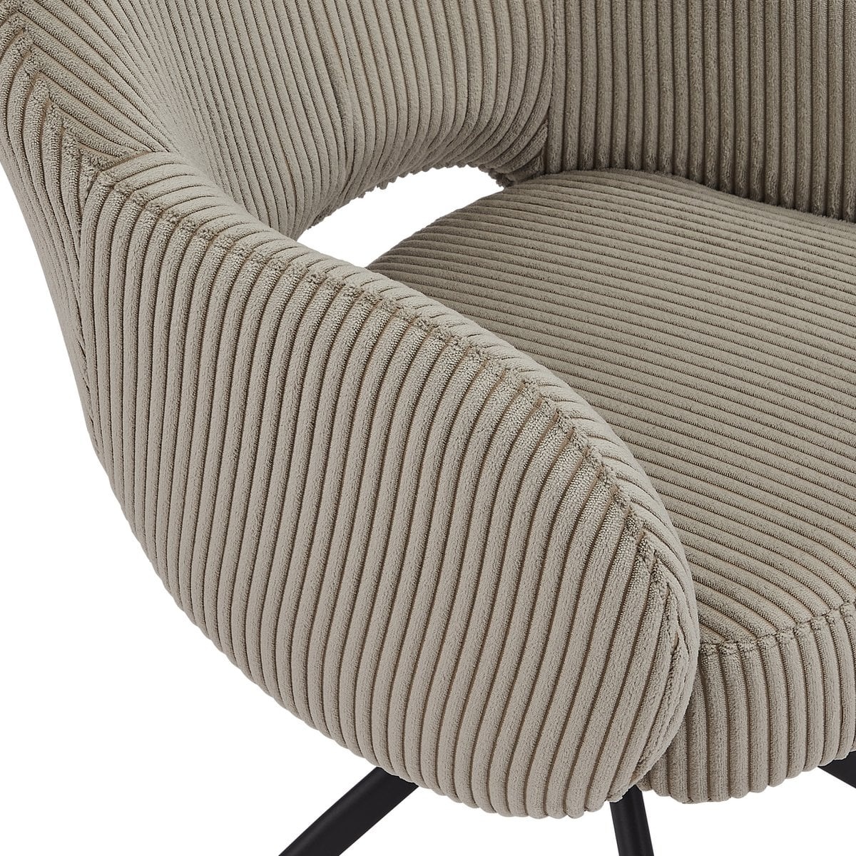 KantoormeubelenPlus Armstoel Cord-Optics lichtgrijs