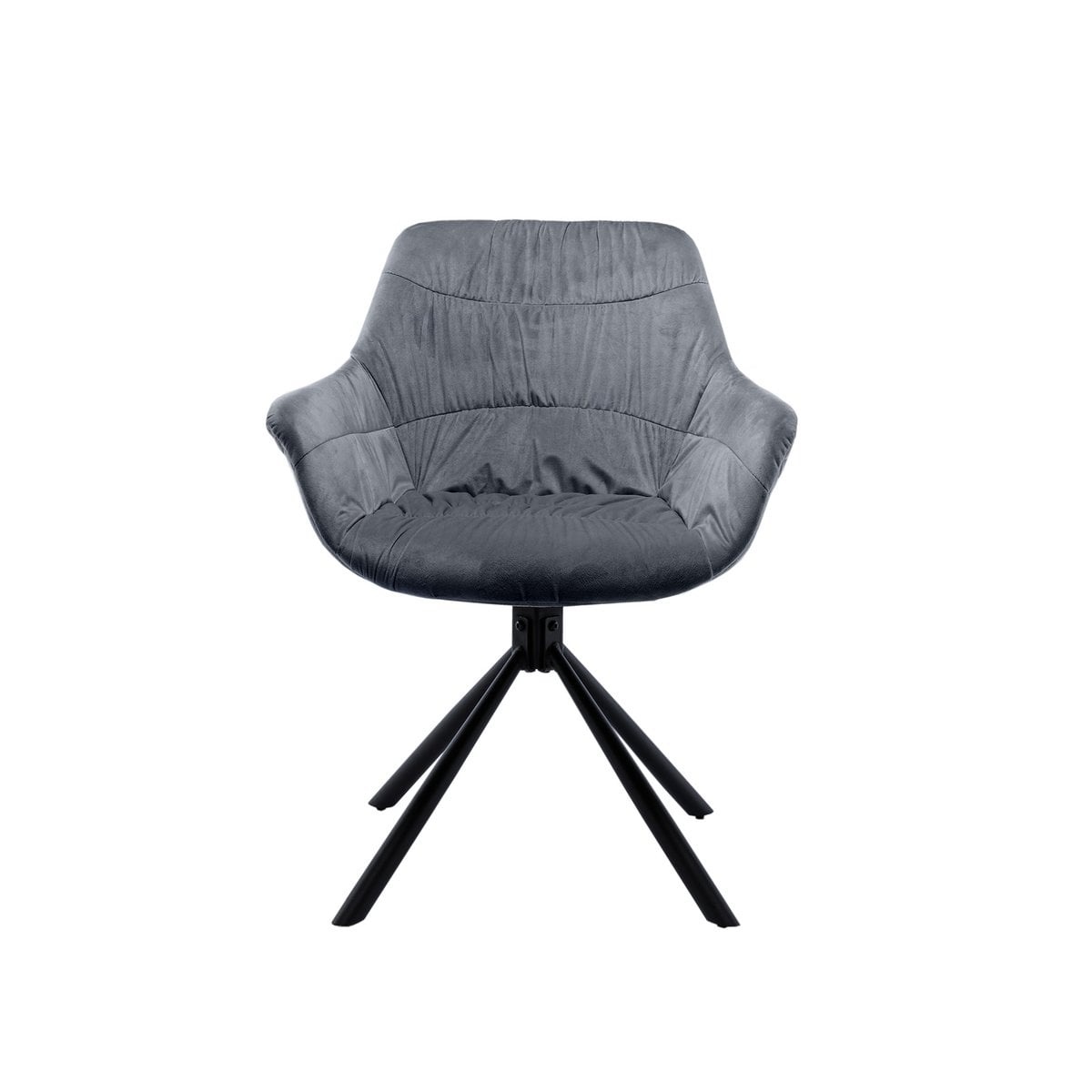 SalesFever Fauteuil met honingraatstiksel in grijs fluweel