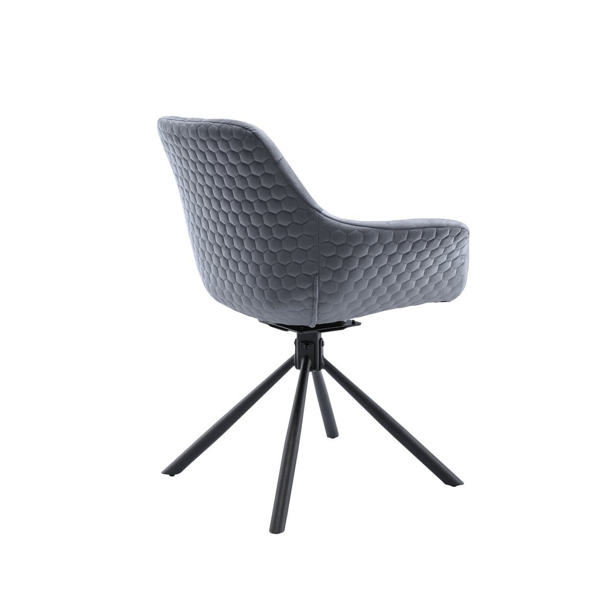 SalesFever Fauteuil met honingraatstiksel in grijs fluweel