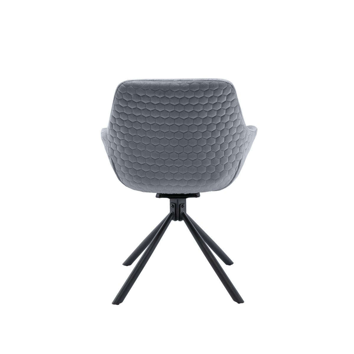 SalesFever Fauteuil met honingraatstiksel in grijs fluweel