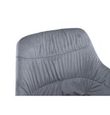 SalesFever Fauteuil met honingraatstiksel in grijs fluweel