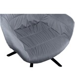 SalesFever Fauteuil met honingraatstiksel in grijs fluweel