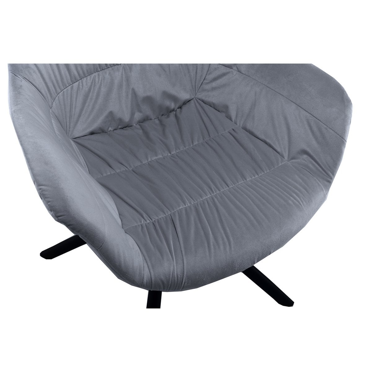 SalesFever Fauteuil met honingraatstiksel in grijs fluweel
