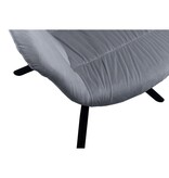 SalesFever Fauteuil met honingraatstiksel in grijs fluweel