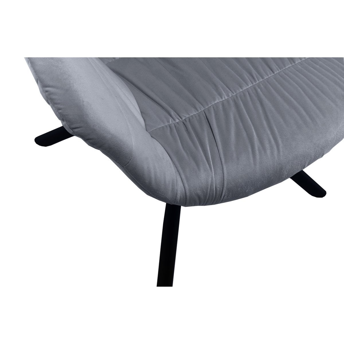 SalesFever Fauteuil met honingraatstiksel in grijs fluweel