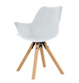 SalesFever Fauteuil met kunststof schaal set van 2 wit