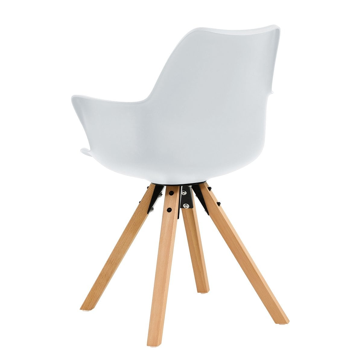 SalesFever Fauteuil met kunststof schaal set van 2 wit