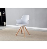 SalesFever Fauteuil met kunststof schaal set van 2 wit