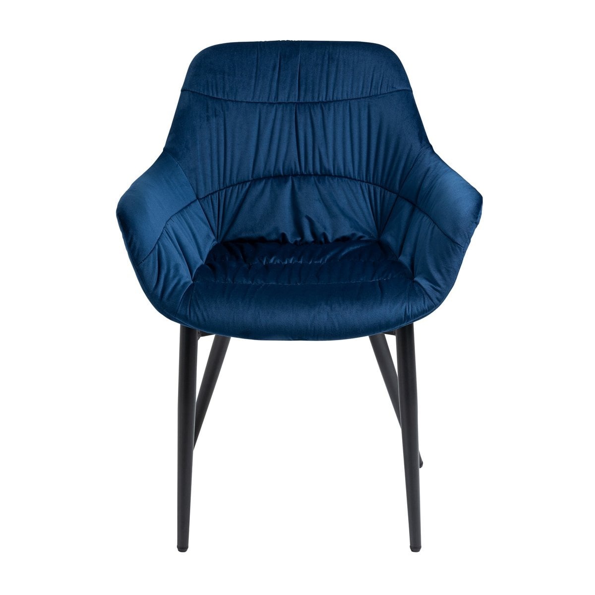 SalesFever Fauteuil met honingraatstiksel in fluweelblauw