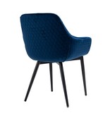 SalesFever Fauteuil met honingraatstiksel in fluweelblauw