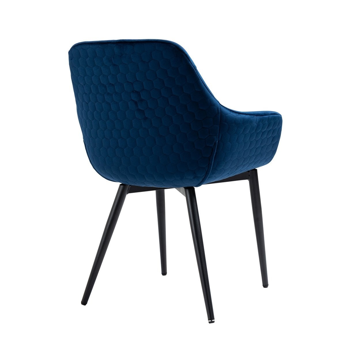 SalesFever Fauteuil met honingraatstiksel in fluweelblauw