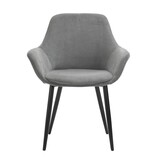 SalesFever Set van 2 corduroy fauteuils grijs
