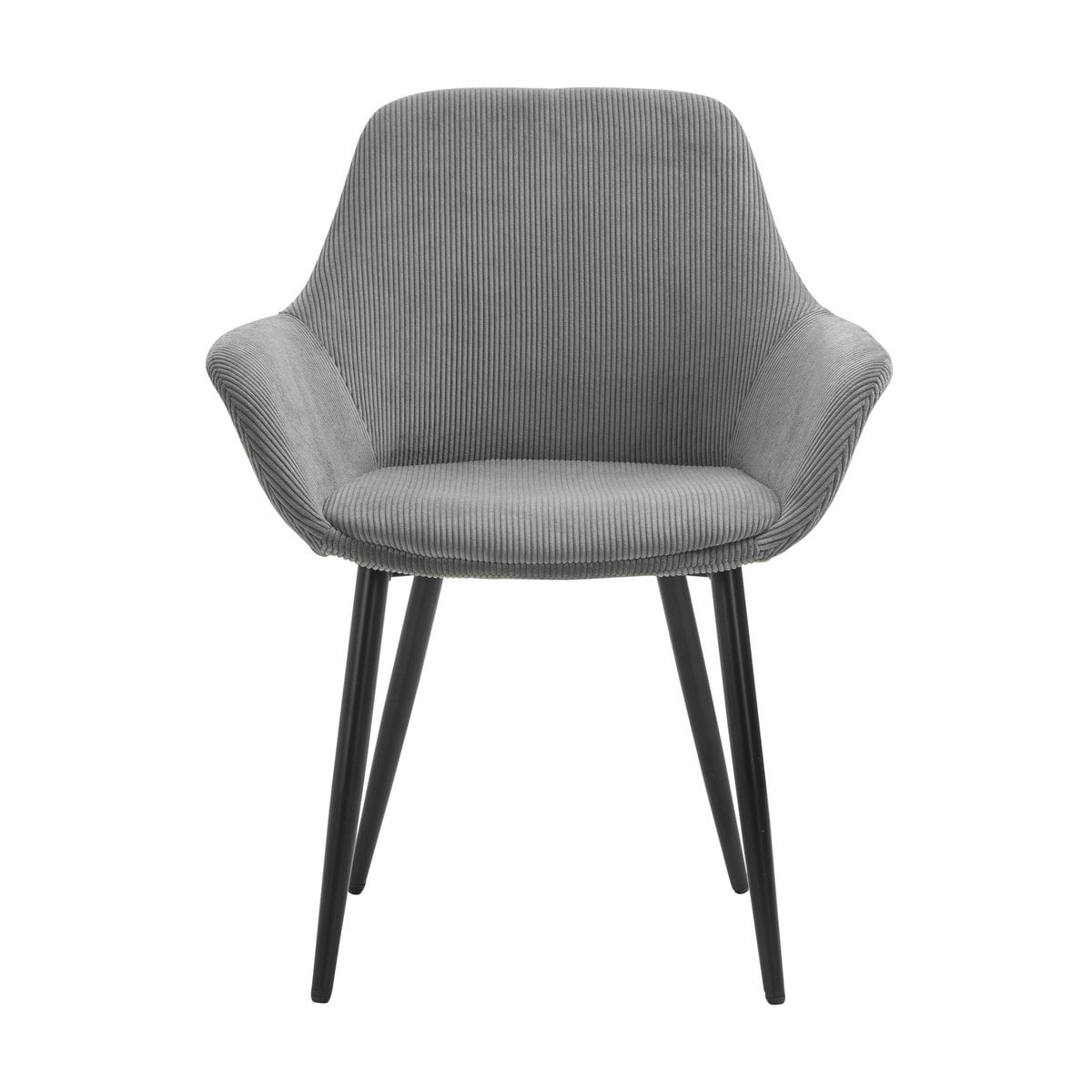 SalesFever Set van 2 corduroy fauteuils grijs