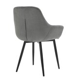 SalesFever Set van 2 corduroy fauteuils grijs